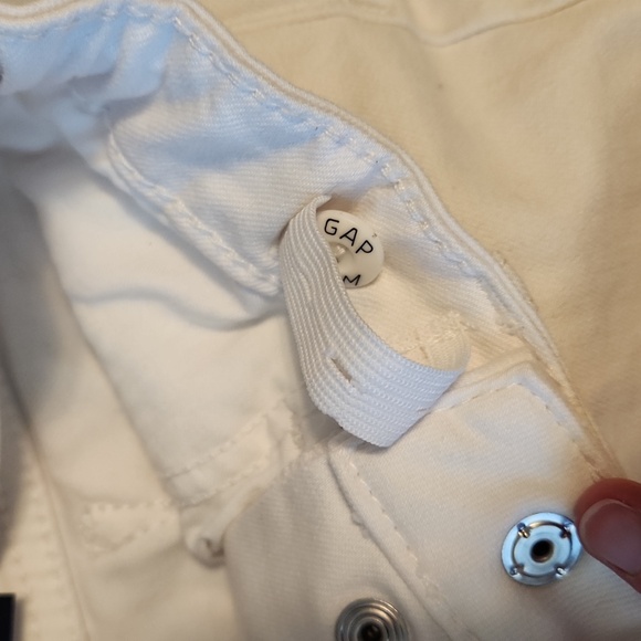 GAP girls stretch leggings, white, size 6. Adjustable waist. - Picture 5 of 6